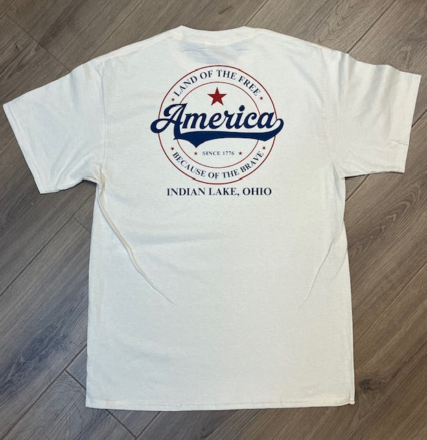 America, Home of the Free Because of the Brave Indian Lake T-Shirt
