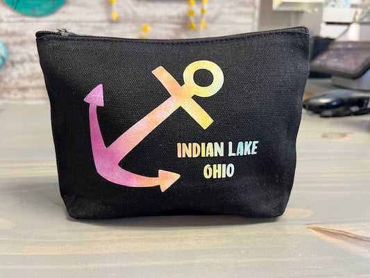 Indian Lake Anchor Zipper Canvas Bag