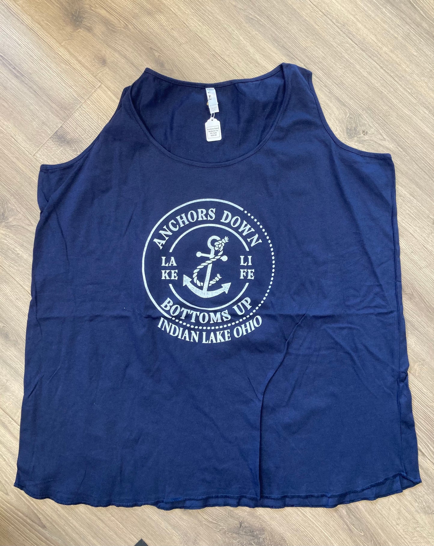 Anchors Down Bottoms Up Indian Lake Tank Top