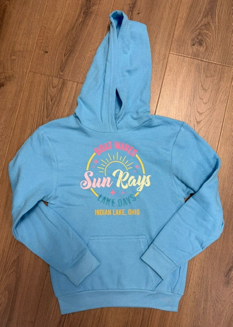 Boat Waves, Sun Rays, Lake Days Youth Hoodie