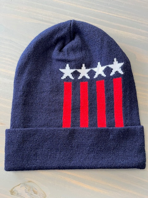 Cap America USA-Made Patriotic Cuffed Knit Beanie