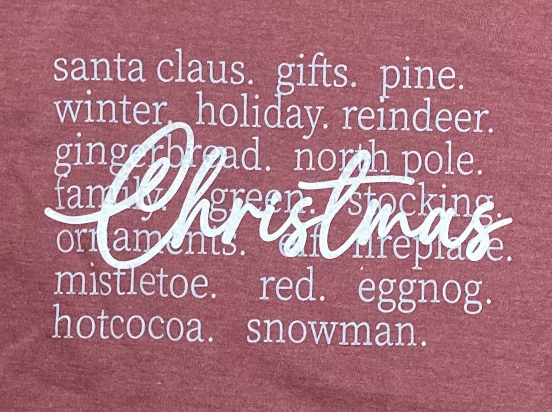 Merry Christmas Vintage Wash Fleece Hoodie