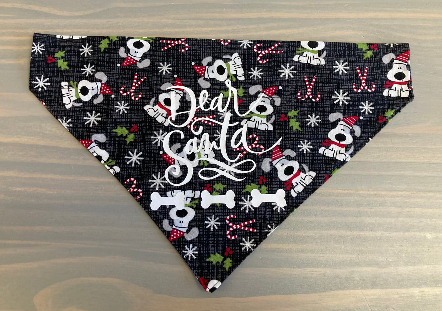 Dog Scarf - Thru the Collar Pet Neck Scarf - Dear Santa