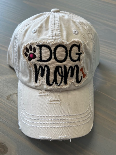 Ball Cap - Dog Mom Vintage Patch Embroidery