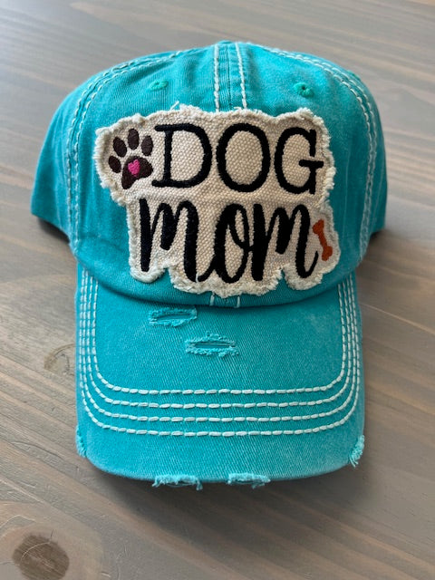 Ball Cap - Dog Mom Vintage Patch Embroidery