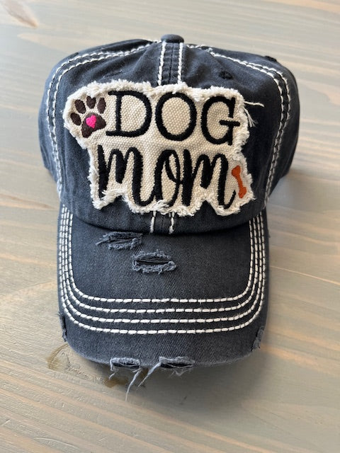 Ball Cap - Dog Mom Vintage Patch Embroidery