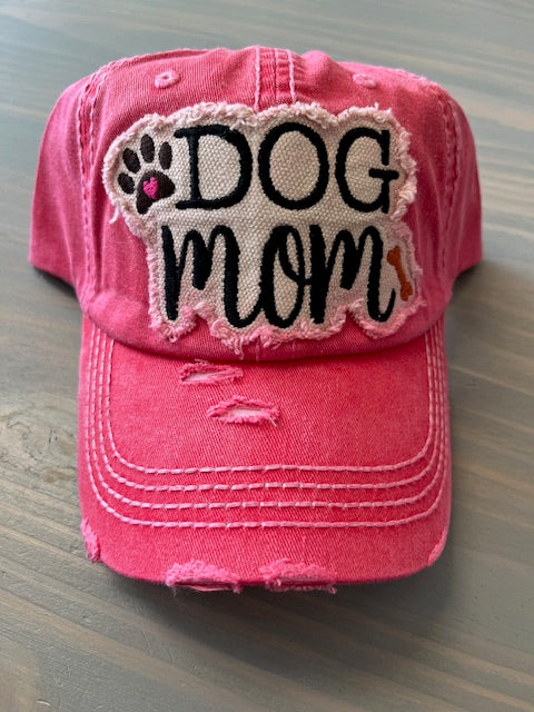 Ball Cap - Dog Mom Vintage Patch Embroidery