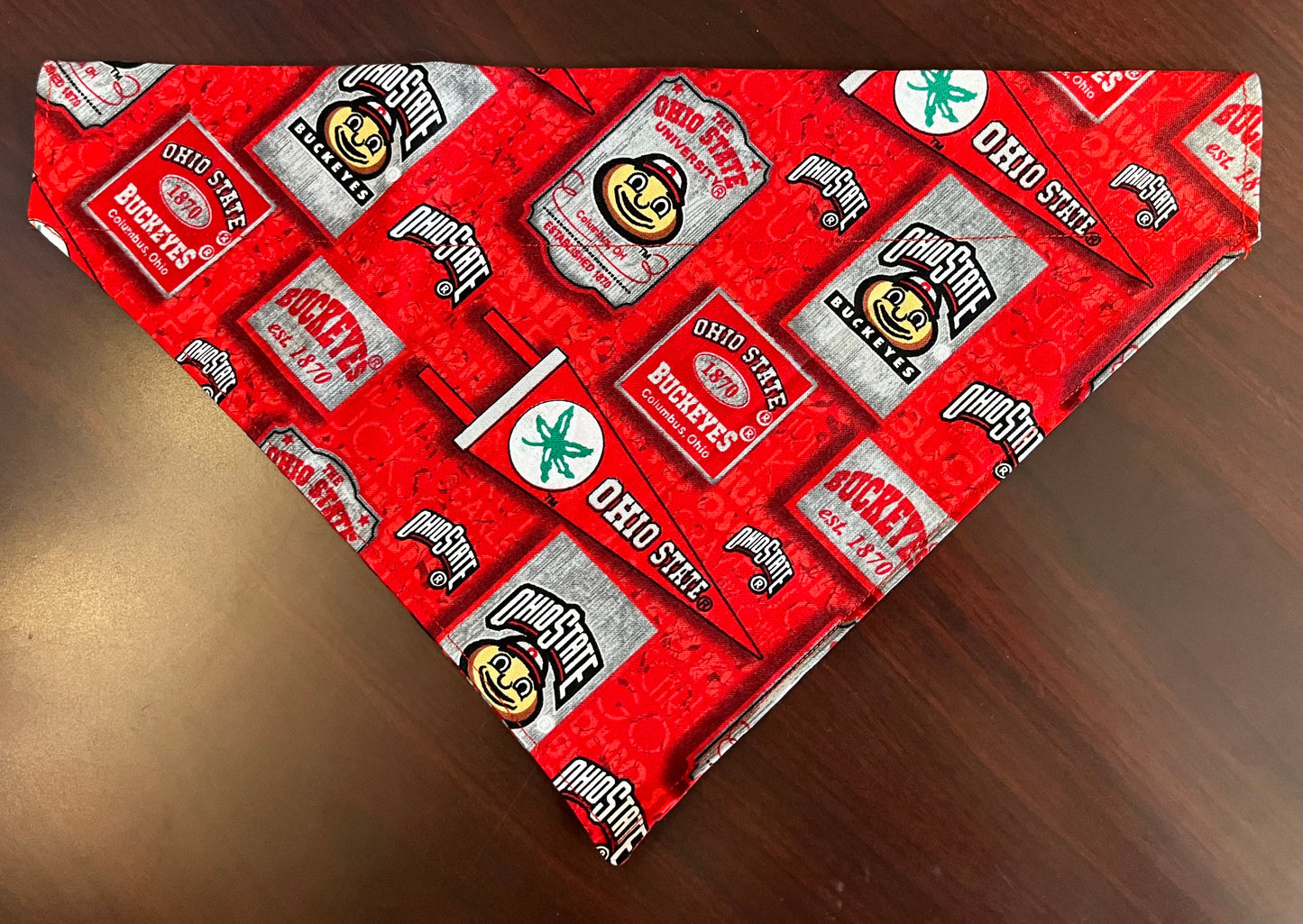 Dog Scarf - Thru the Collar Pet Neck Scarf - Ohio State Buckeyes Signs NCAA Licensed