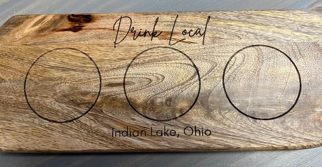 Drink Local Indian Lake Wood Board