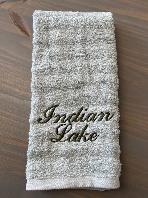Indian Lake Embroidered Hand Towel