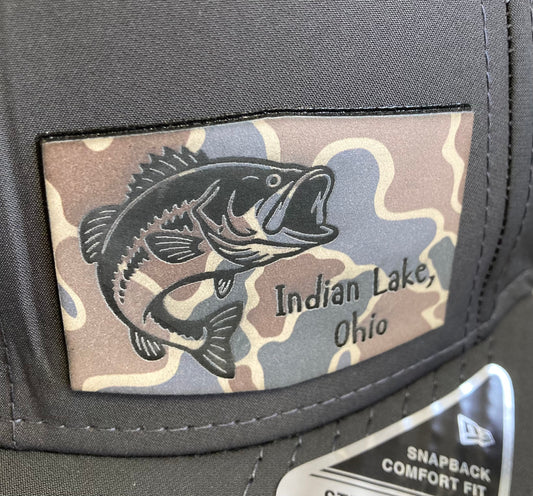 Ball Cap - Indian Lake Bass Camo Patch
