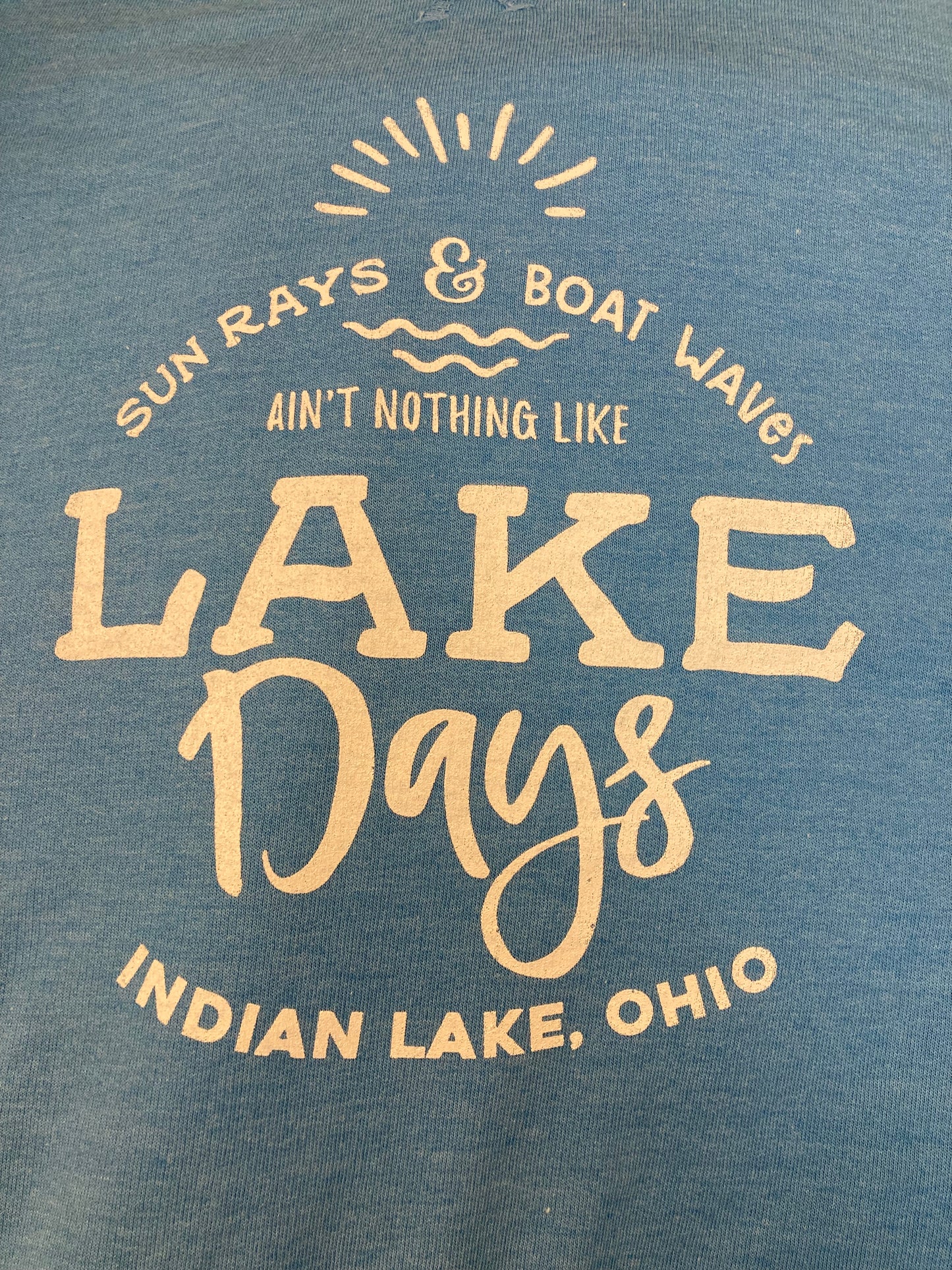 Lake Days Indian Lake Vintage Wash Fleece Hoodie