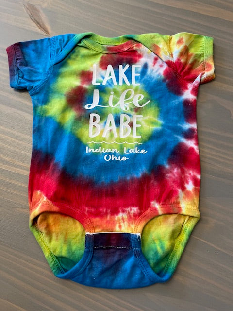 Lake Life Babe Indian Lake Short Sleeve Onesie