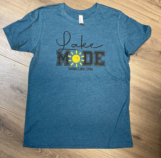 Lake Mode Indian Lake Ohio Youth T-Shirt Short Sleeve
