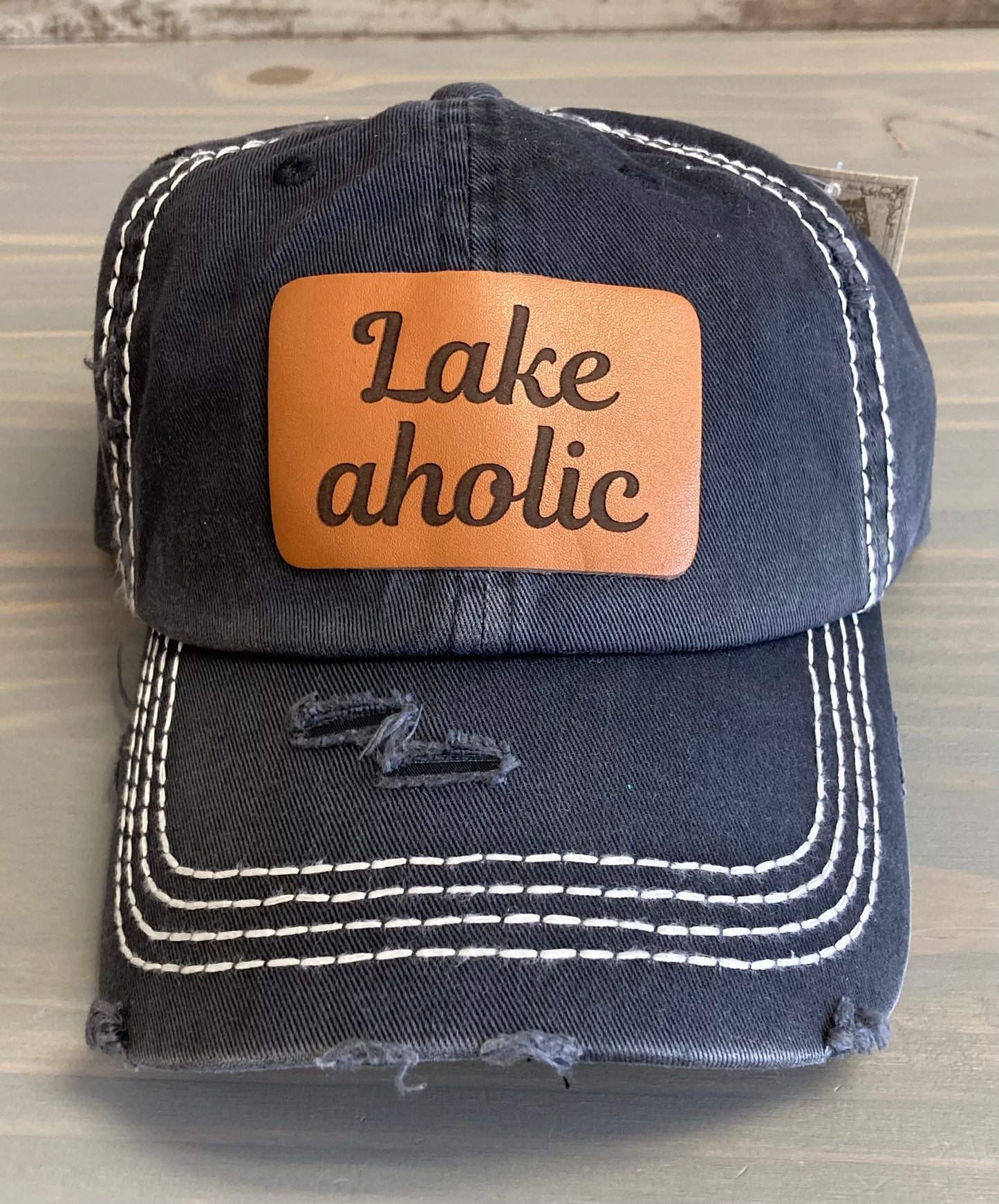 Ball Cap - Lakeaholic Leather Patch