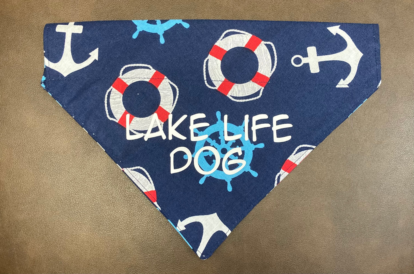 Dog Scarf - Thru the Collar Pet Neck Scarf - Lake Life Dog
