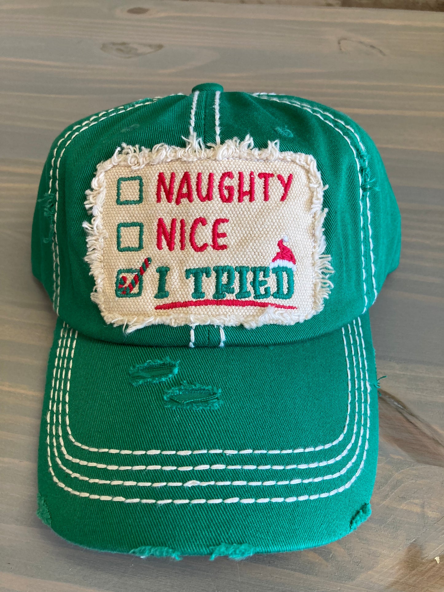Ball Cap - Naughty- Nice- I Tried