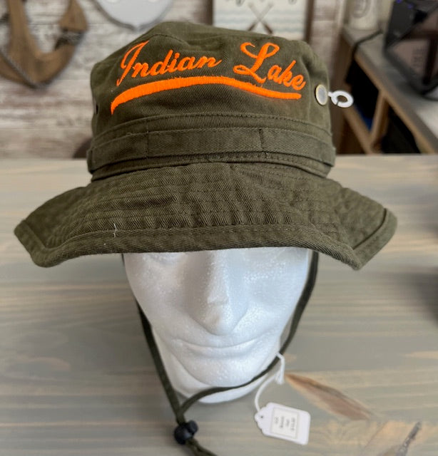 Indian Lake Solid Boone Hat With String (Fitted)
