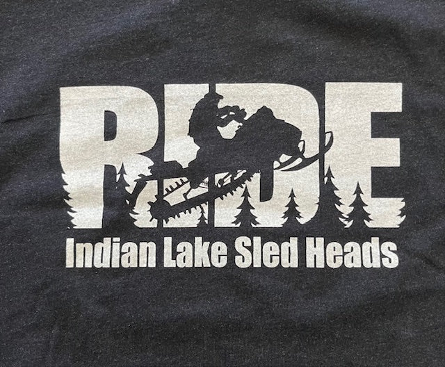Indian Lake Sled Head "Ride" Long Sleeve T-Shirt
