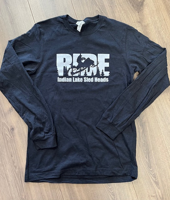 Indian Lake Sled Head "Ride" Long Sleeve T-Shirt