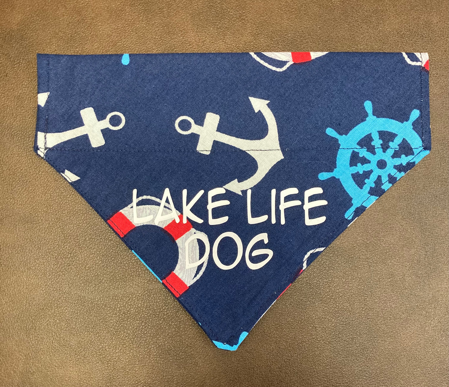 Dog Scarf - Thru the Collar Pet Neck Scarf - Lake Life Dog