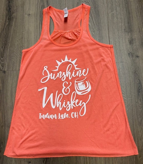 Sunshine & Whiskey Racer Back Tank Top