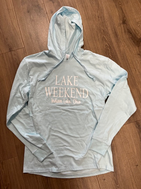 Lake Weekend Long Sleeve Beach Wash Hoodie Tee