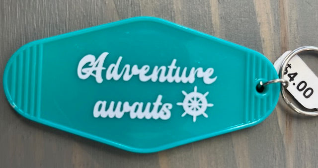 Adventure Awaits Motel Key Chains
