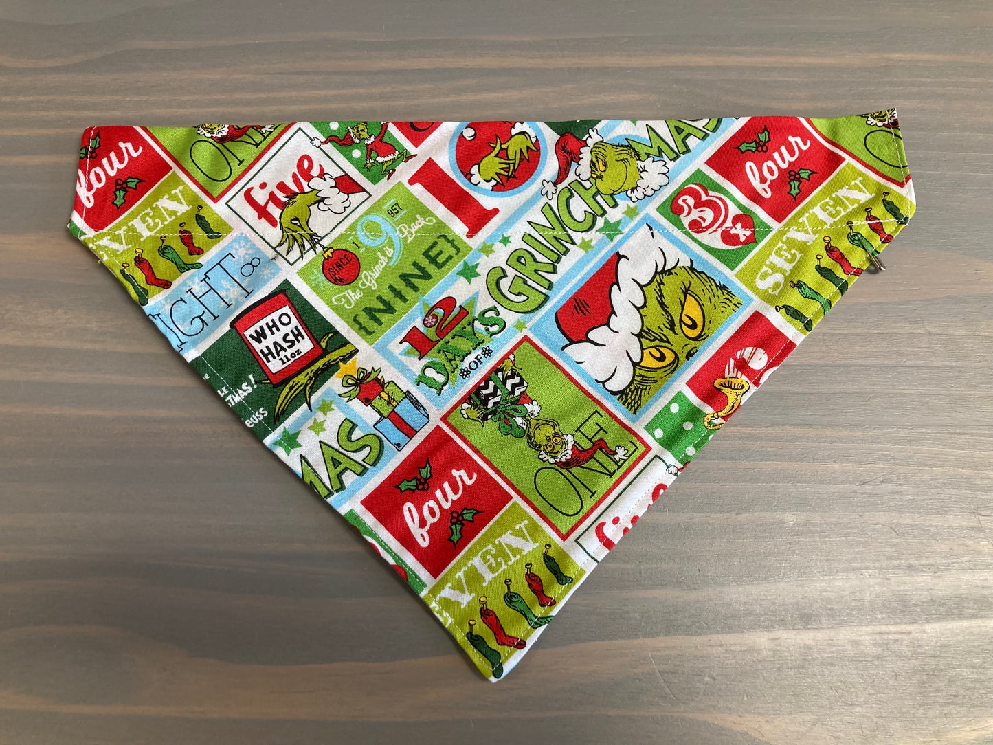 Dog Scarf - Thru the Collar Pet Neck Scarf - Grinch
