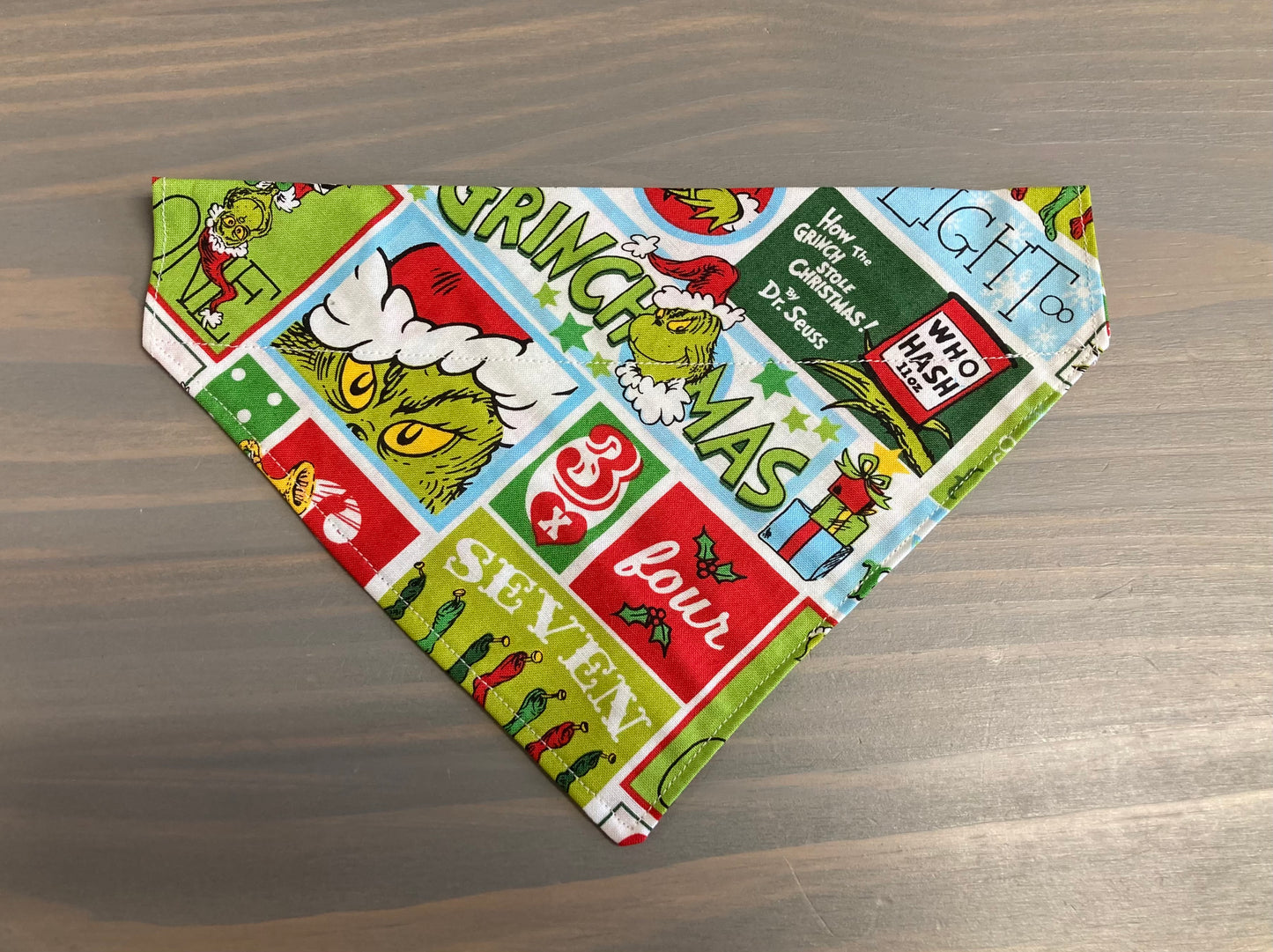 Dog Scarf - Thru the Collar Pet Neck Scarf - Grinch