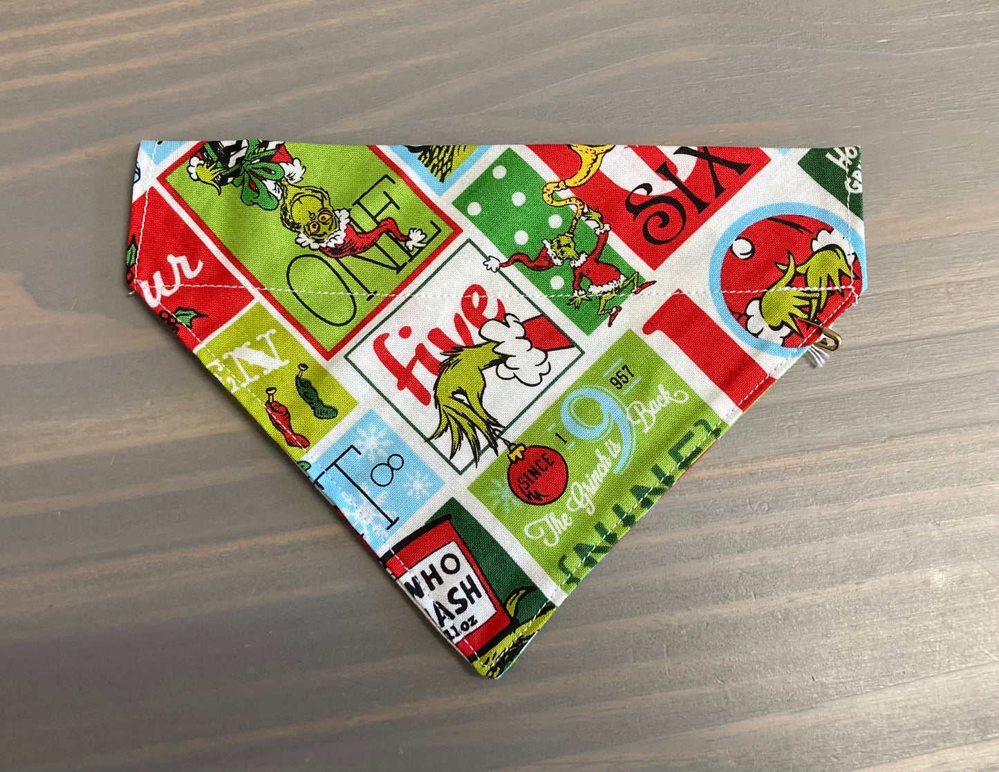 Dog Scarf - Thru the Collar Pet Neck Scarf - Grinch