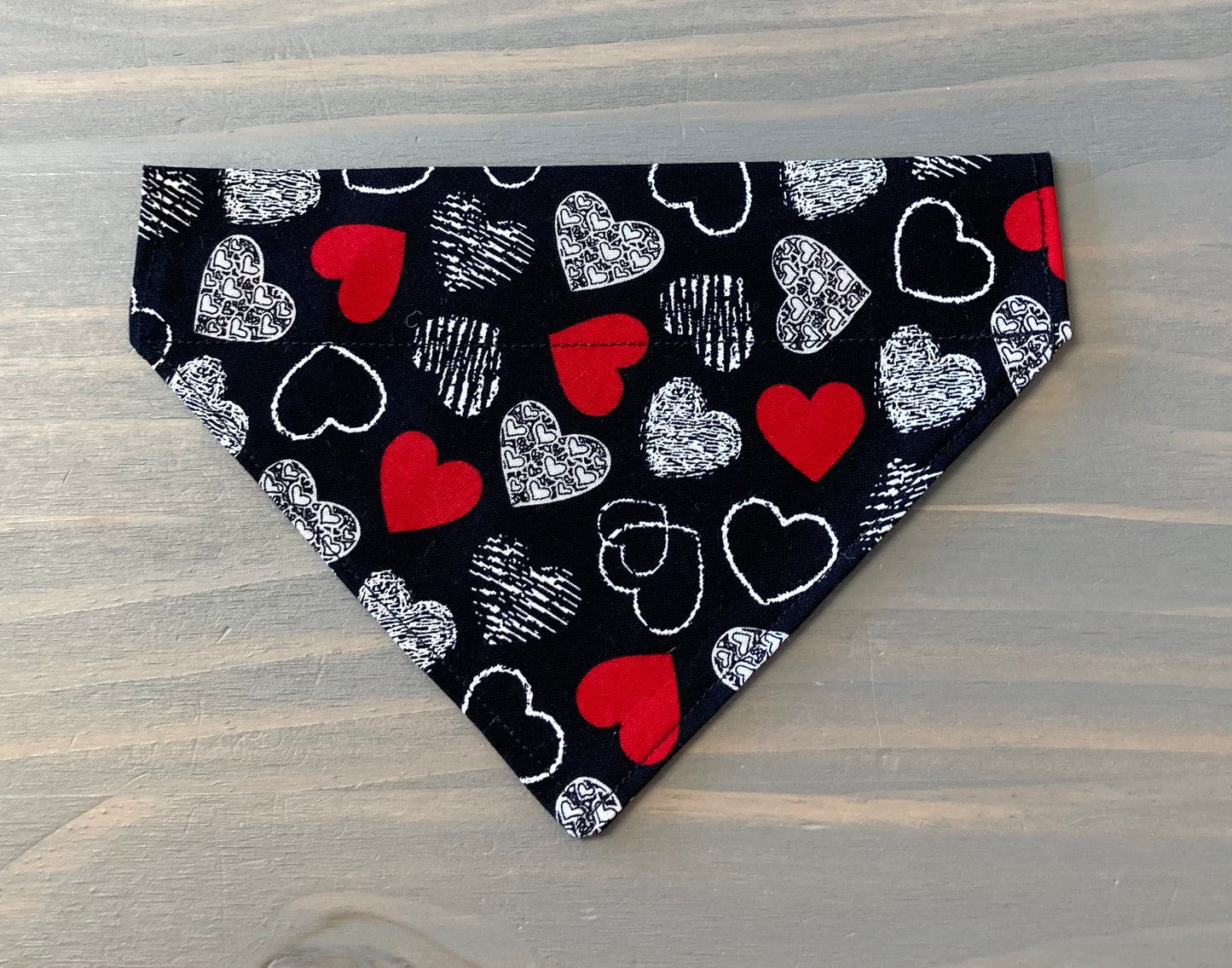 Dog Scarf - Thru the Collar Pet Neck Scarf - Hearts