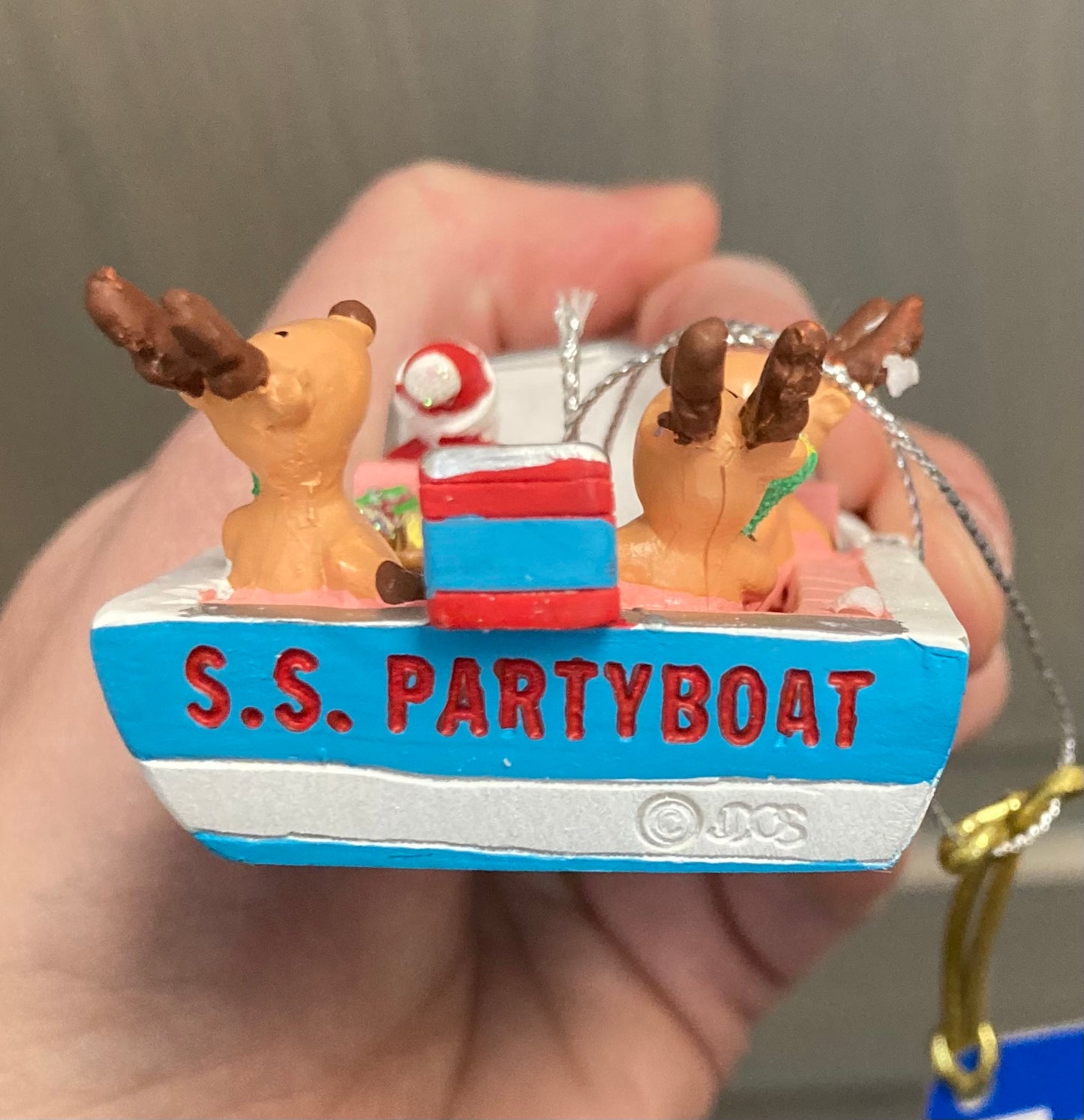 Indian Lake SS Party Boat - Resin Ornament