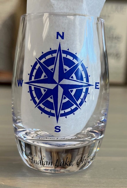 Shot Glass - Nautical Compass Indian Lake