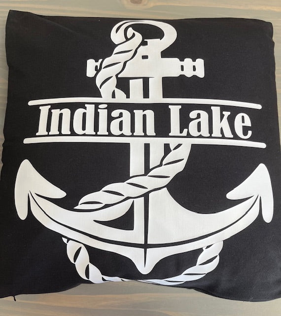 Indian Lake Anchor Pillow 18x18