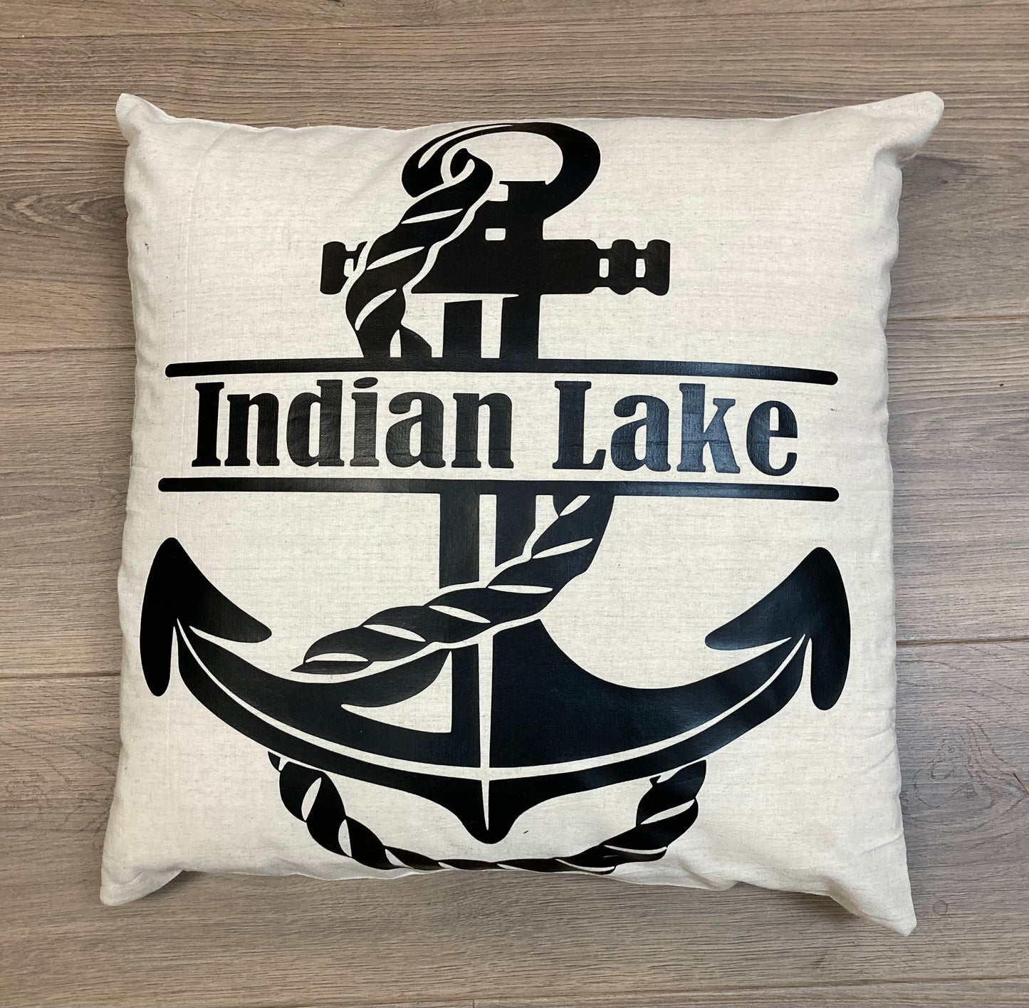 Indian Lake Anchor Pillow 18x18