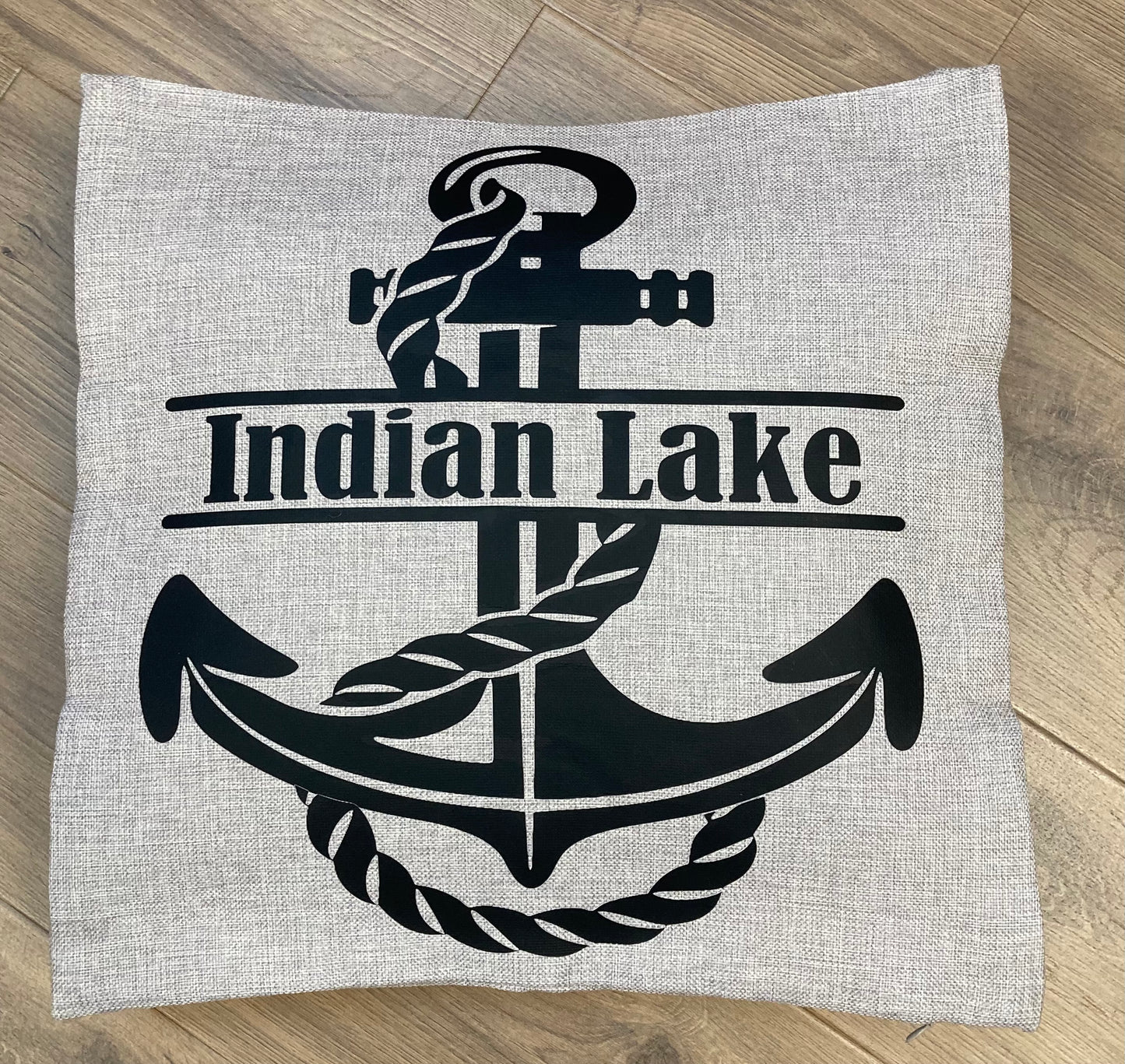 Indian Lake Anchor Pillow 18x18