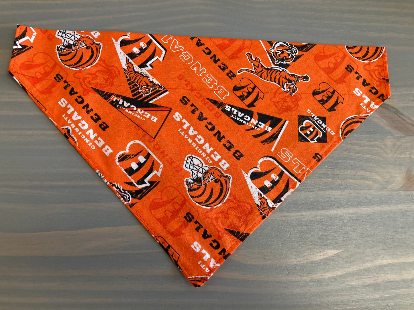 Dog Scarf - Thru the Collar Pet Neck Scarf - Cincinnati Bengals Orange NFL Licensed