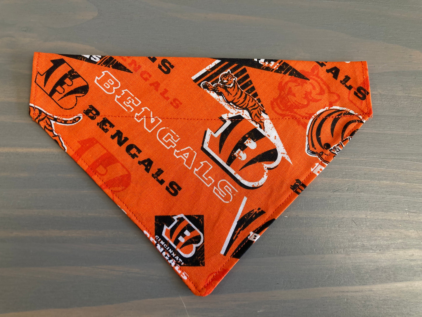 Dog Scarf - Thru the Collar Pet Neck Scarf - Cincinnati Bengals Orange NFL Licensed