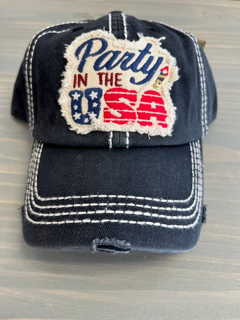 Ball Cap - Party in the USA Vintage Embroidered