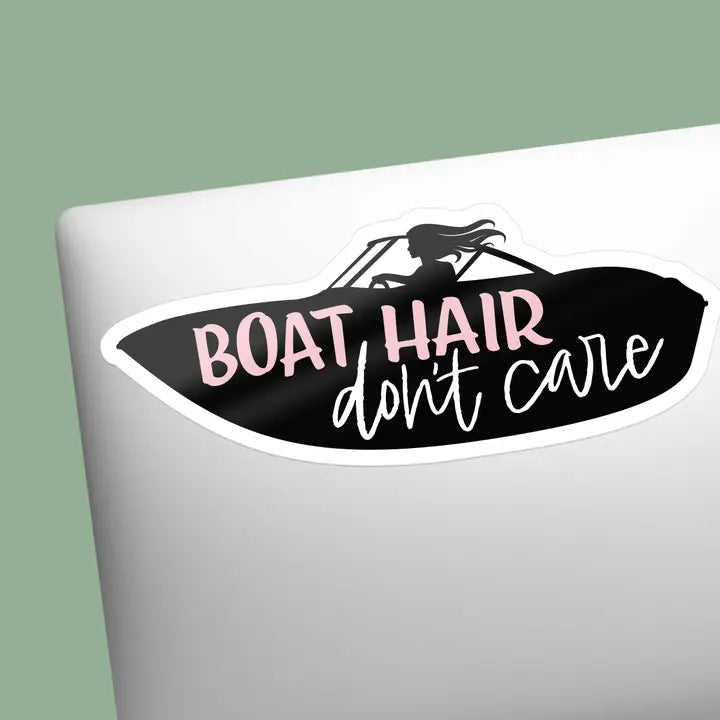 Souvenir Sticker - Boat Hair Don't Care