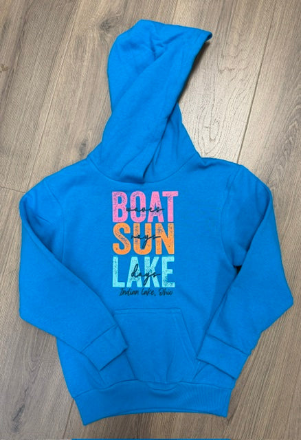 Boat Waves, Sun Rays, Lake Days Youth Hoodie