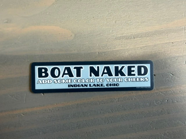Souvenir Sticker - Boat Naked Indian Lake