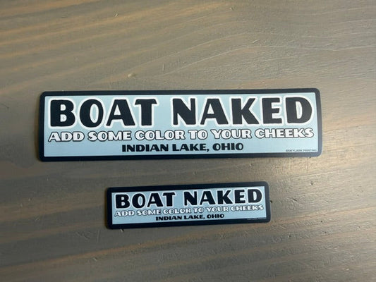 Souvenir Sticker - Boat Naked Indian Lake