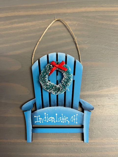 Indian Lake Adirondack Chair Christmas Ornament