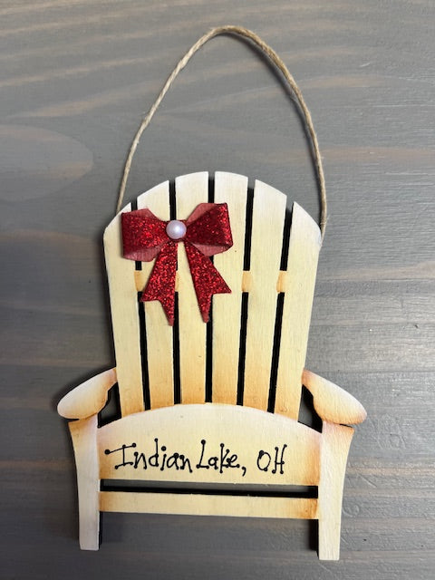 Indian Lake Adirondack Chair Christmas Ornament