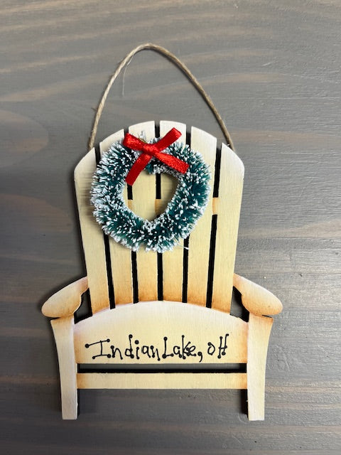 Indian Lake Adirondack Chair Christmas Ornament