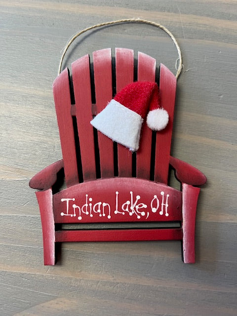 Indian Lake Adirondack Chair Christmas Ornament