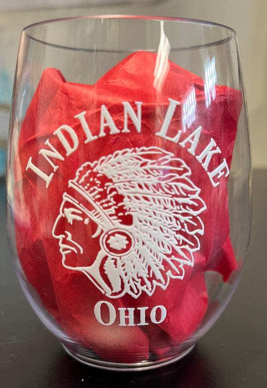 Disposable Indian Lake Wine Tumbler (Plastic)