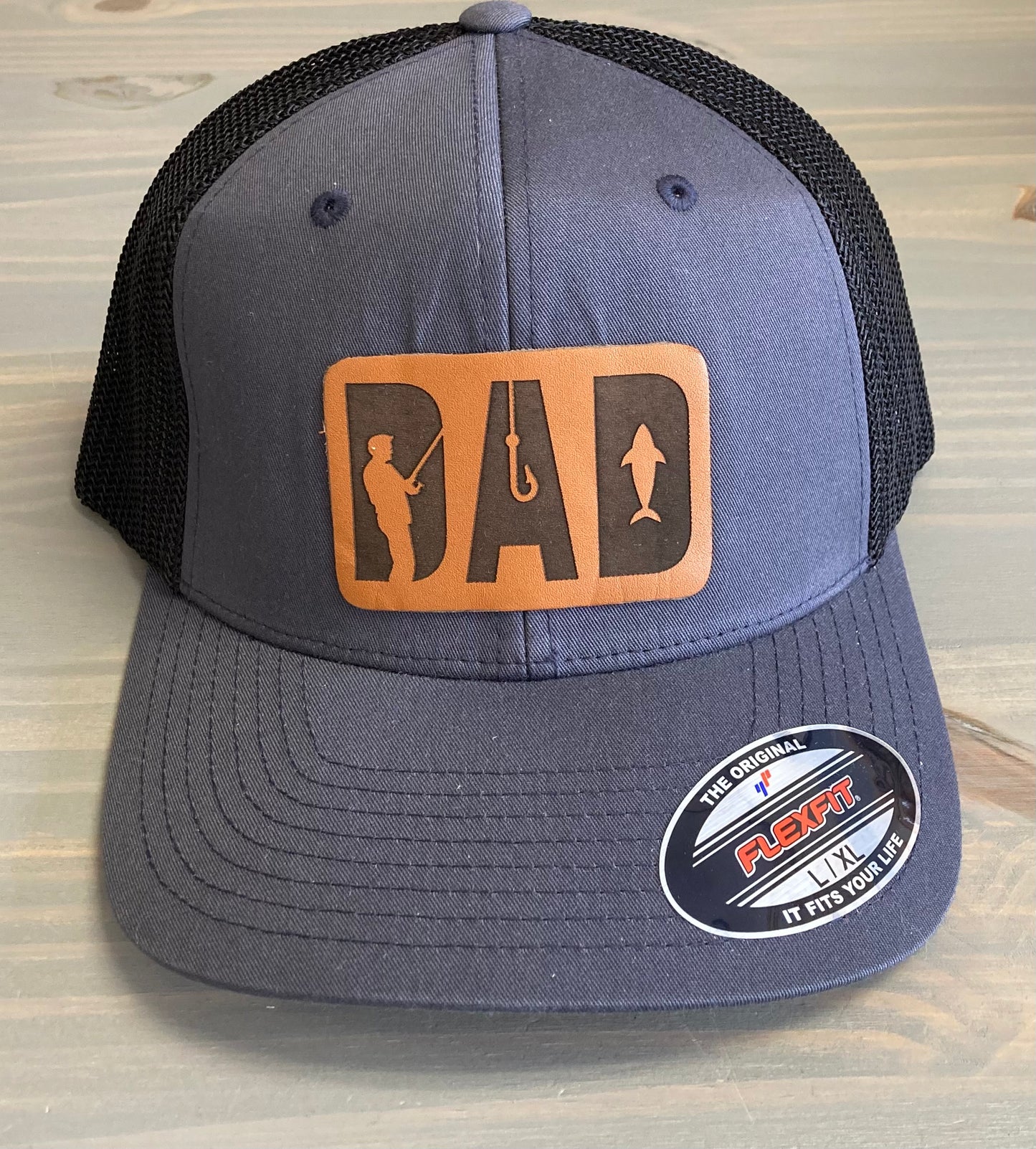 Dad Leather Patch Flex Fit Mesh Ball Cap